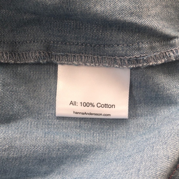 Hanna Andersson girl’s Ric Rac Chambray Dress - Picture 6 of 7